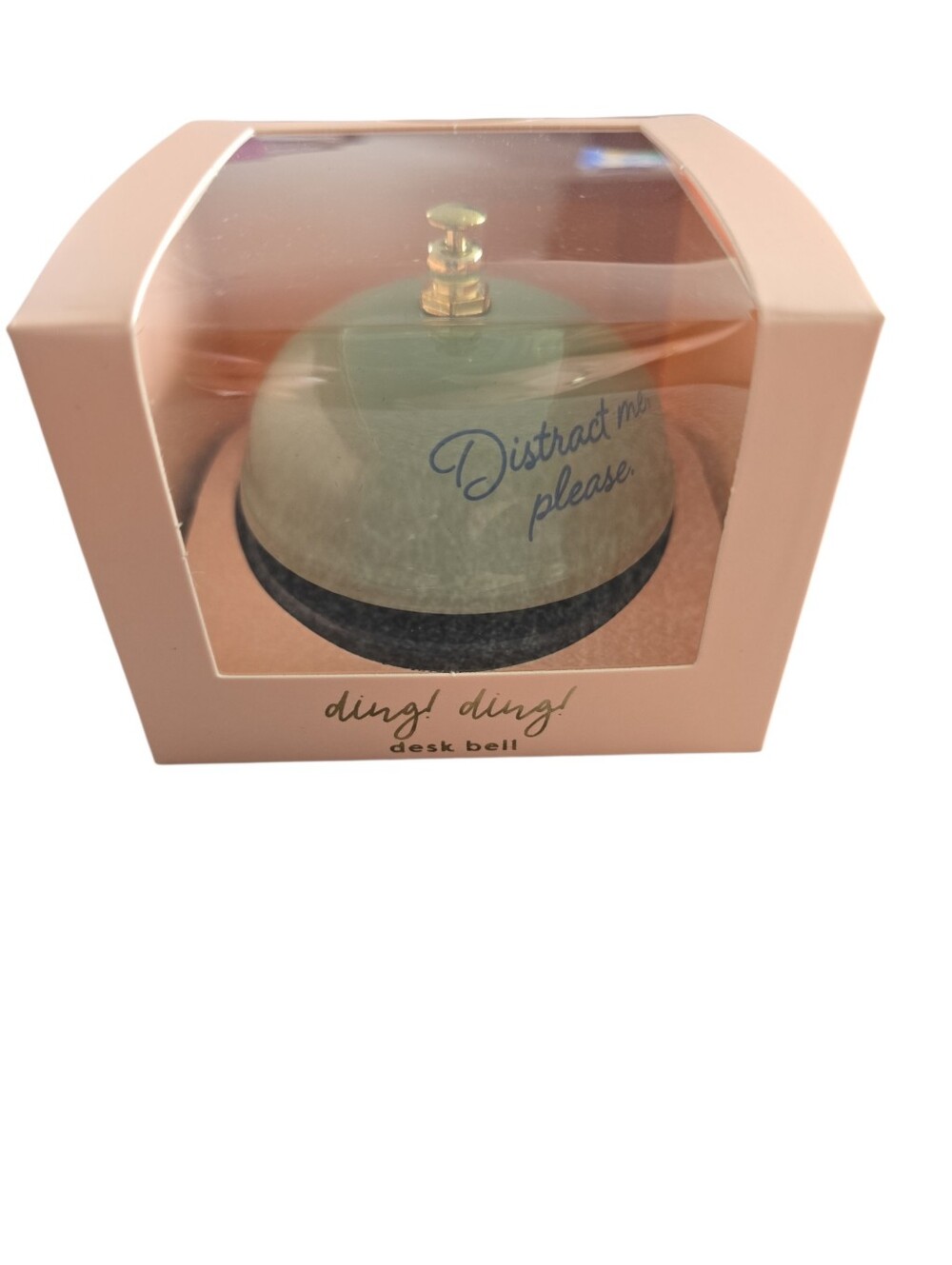 "Distract Me Please" Ding Ding Desk Bell Novelty Office Bell NIB